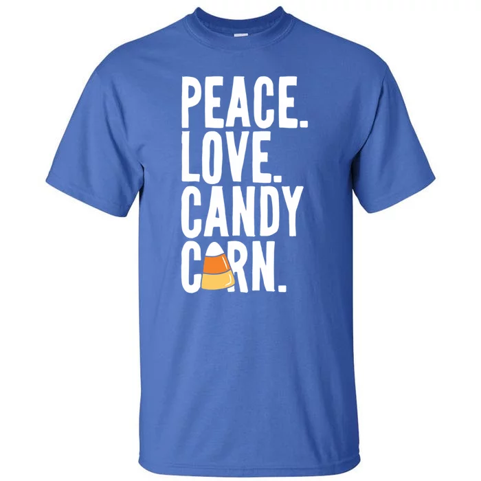 Peace Love Candy Corn Funny Halloween Cute Gift Tall T-Shirt