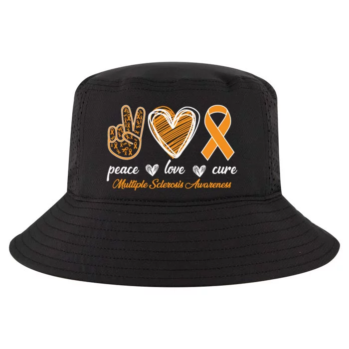 Peace Love Cure Multiple Sclerosis Cool Comfort Performance Bucket Hat