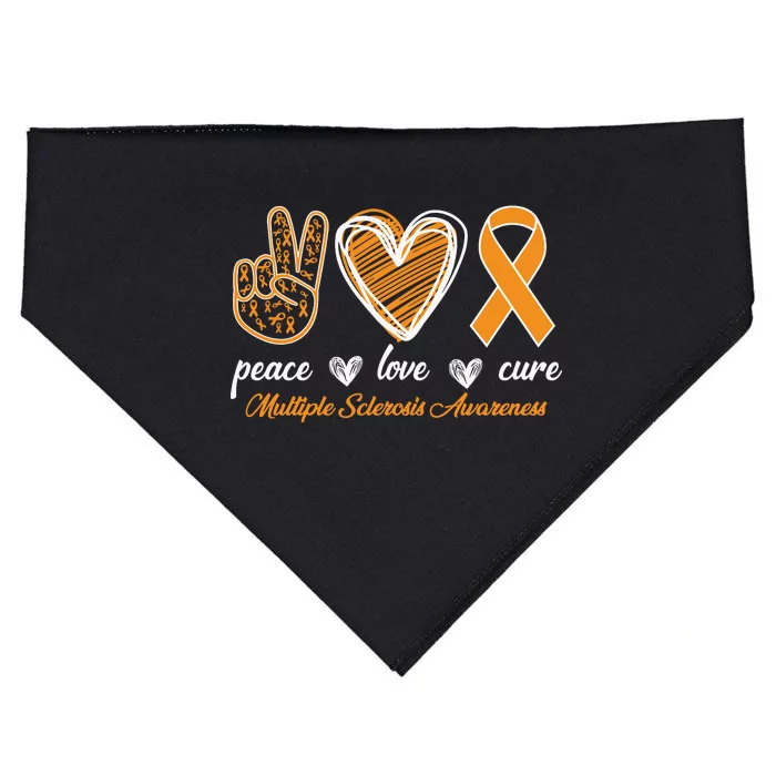 Peace Love Cure Multiple Sclerosis USA-Made Doggie Bandana