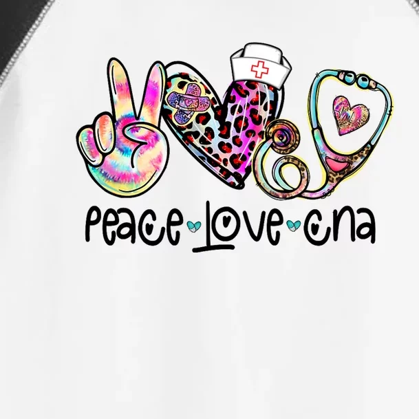 Peace Love Cna Leopard Heart Stethoscope Nursing Nurse Life Toddler Fine Jersey T-Shirt