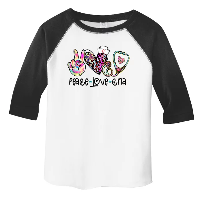 Peace Love Cna Leopard Heart Stethoscope Nursing Nurse Life Toddler Fine Jersey T-Shirt