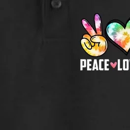 Peace Love Cheer Cheerleading Tie Dye Cheerleader Gift Dry Zone Grid Performance Polo