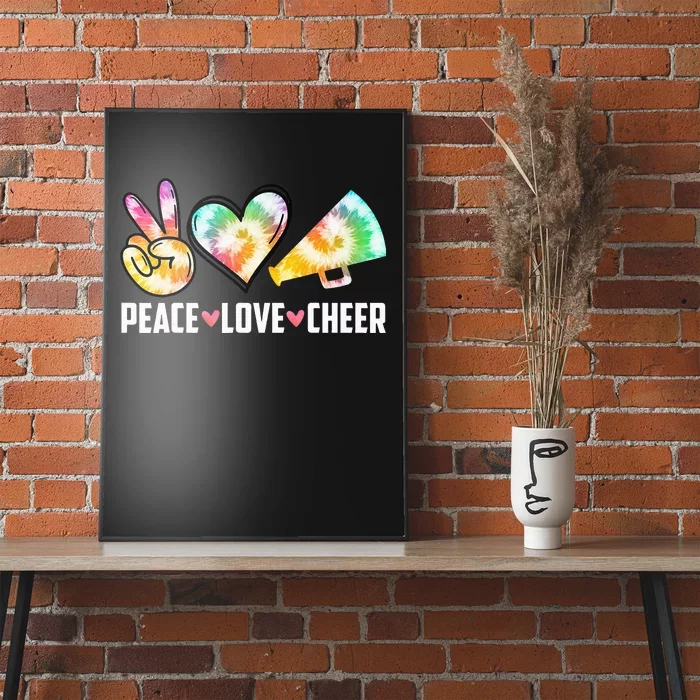 Peace Love Cheer Cheerleading Tie Dye Cheerleader Gift Poster