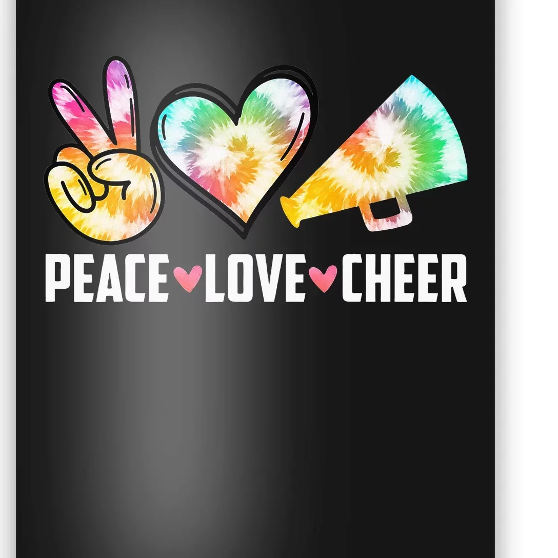 Peace Love Cheer Cheerleading Tie Dye Cheerleader Gift Poster