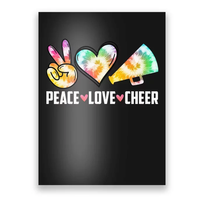 Peace Love Cheer Cheerleading Tie Dye Cheerleader Gift Poster