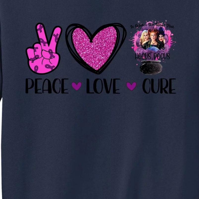 Peace Love Cure Halloween Breast Cancer Sweatshirt