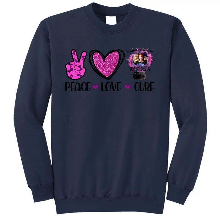 Peace Love Cure Halloween Breast Cancer Sweatshirt