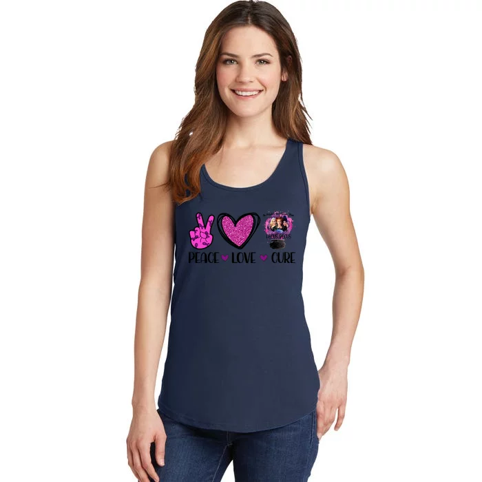 Peace Love Cure Halloween Breast Cancer Ladies Essential Tank