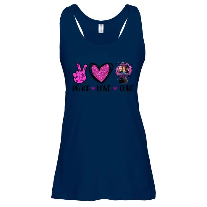 Peace Love Cure Halloween Breast Cancer Ladies Essential Flowy Tank