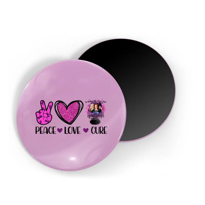 Peace Love Cure Halloween Breast Cancer Magnet