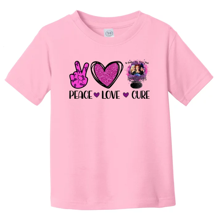 Peace Love Cure Halloween Breast Cancer Toddler T-Shirt