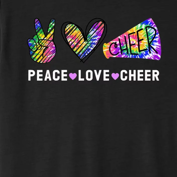 Peace Love Cheer Tie Dye Cheerleading for Cheerleader Cute ChromaSoft Performance T-Shirt