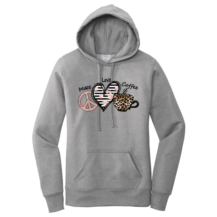 Peace Love Coffee Women's Pullover Hoodie