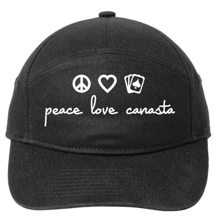 Peace Love Canasta 7-Panel Snapback Hat