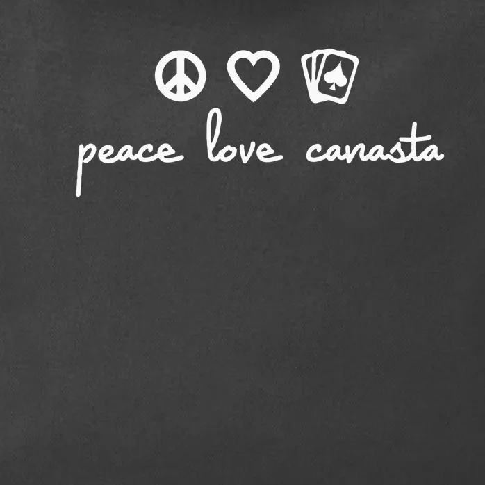 Peace Love Canasta Zip Tote Bag