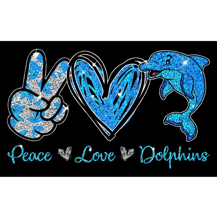 Peace Love Dolphins Funny Dolphin Lover Gifts Bumper Sticker