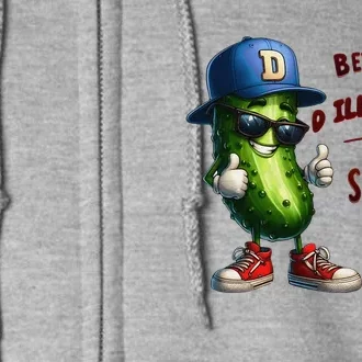 Pickle Lover Dillighted To See You Funny Pickle Gift Full Zip Hoodie