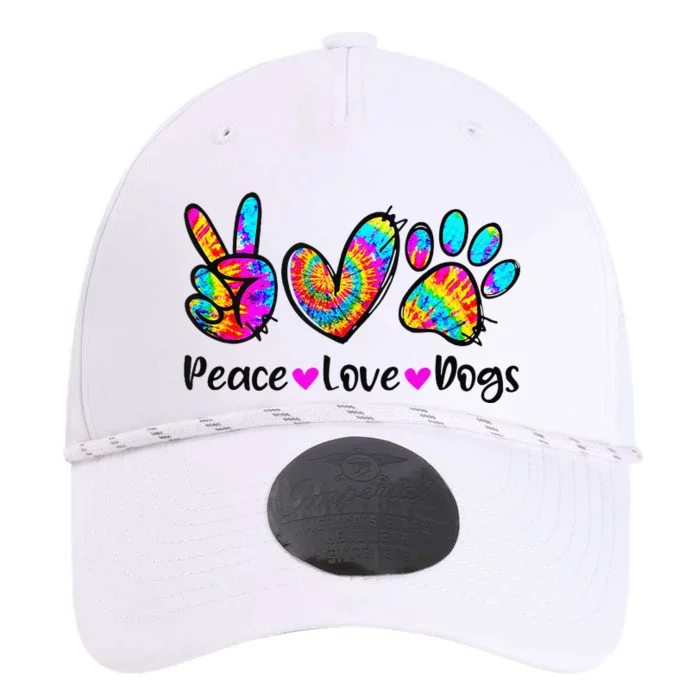 Peace Love Dogs Tie Dye Dog Paw Dog Mom Cute MotherS Day Performance The Dyno Cap