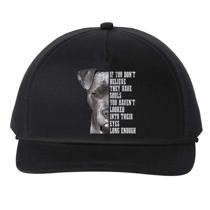 Pitbull Lover Dog Mom Dad Pitbull Snapback Five-Panel Rope Hat