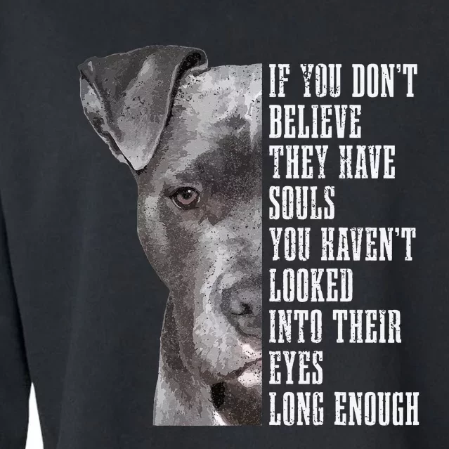 Pitbull Lover Dog Mom Dad Pitbull Cropped Pullover Crew