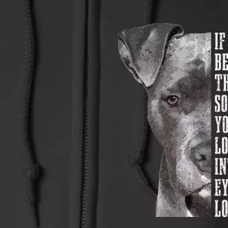 Pitbull Lover Dog Mom Dad Pitbull Full Zip Hoodie