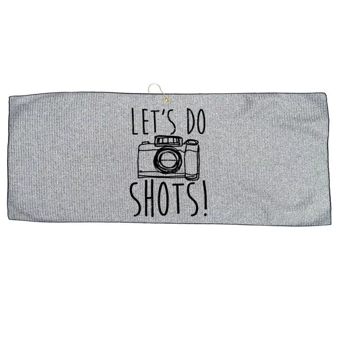 Photography Lets Do Shots Funny Camera Photographer Large Microfiber Waffle Golf Towel