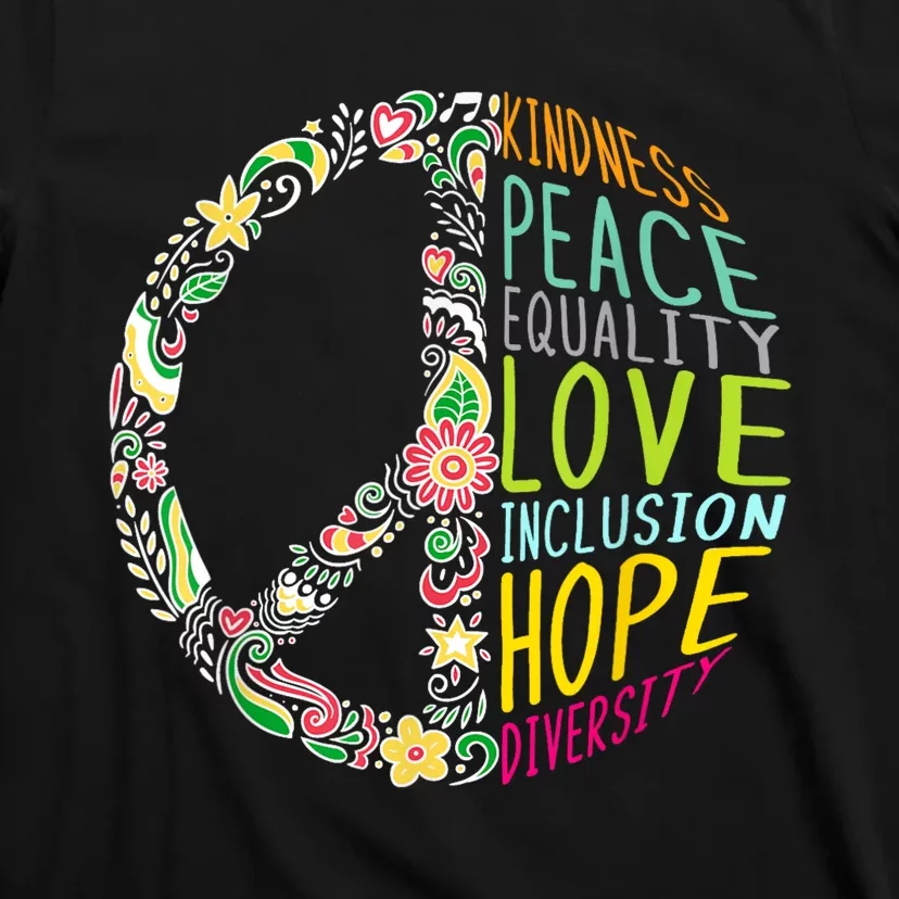 Peace Love Diversity Inclusion Equality Human Rights T-Shirt