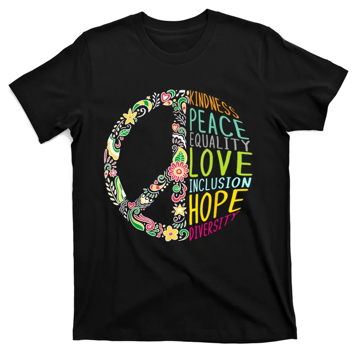 Peace Love Diversity Inclusion Equality Human Rights T-Shirt