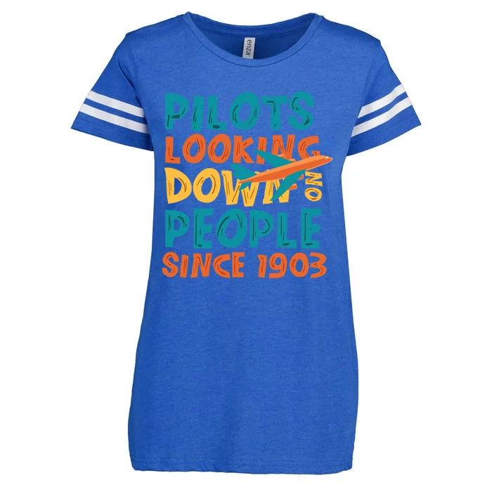 Pilots Looking Down On People Since 1903 Funny Enza Ladies Jersey Football T-Shirt