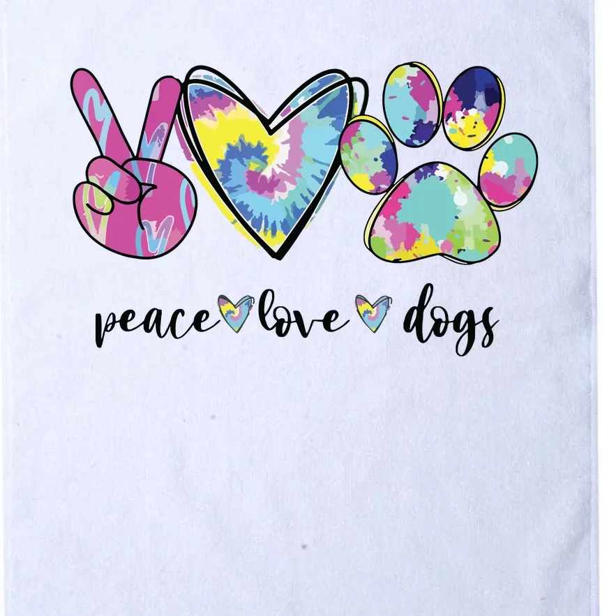 Peace Love Dogs Lover Puppy Paw Dog Platinum Collection Golf Towel