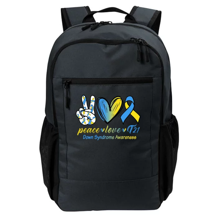 Peace Love Down Syndrome Ribbon Daily Commute Backpack