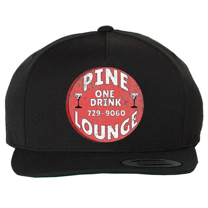 Pine Lounge Drink Chip Wool Snapback Cap