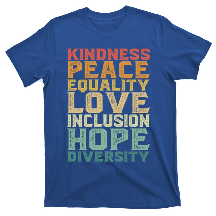 Peace Love Diversity Inclusion Equality Black History Month Cool Gift T-Shirt