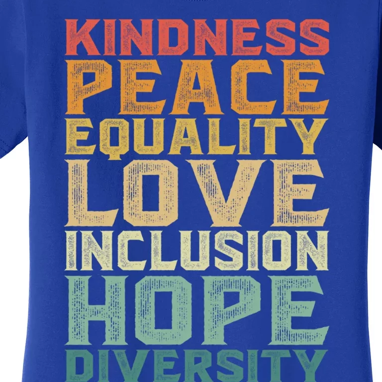 Peace Love Diversity Inclusion Equality Black History Month Cool Gift Women's T-Shirt