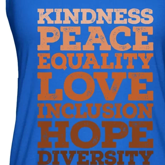 Peace Love Diversity Equality Juneteenth Black History Month Gift Ladies Essential Flowy Tank