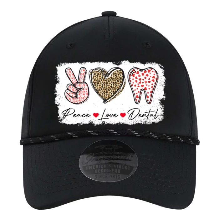 Peace Love Dental Dental Squad Dentist Valentines Day Gift Performance The Dyno Cap