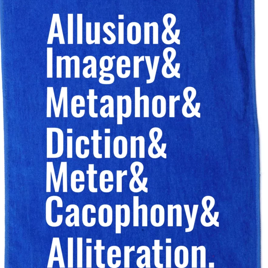 Poetry Literary Devices Literature Words Quote Meaningful Gift Platinum Collection Golf Towel