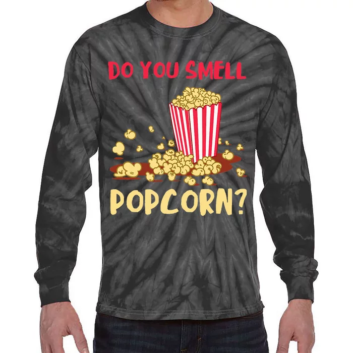 Popcorn Lover Do You Smell Movie Snack Popcorn Cinema Tie-Dye Long Sleeve Shirt