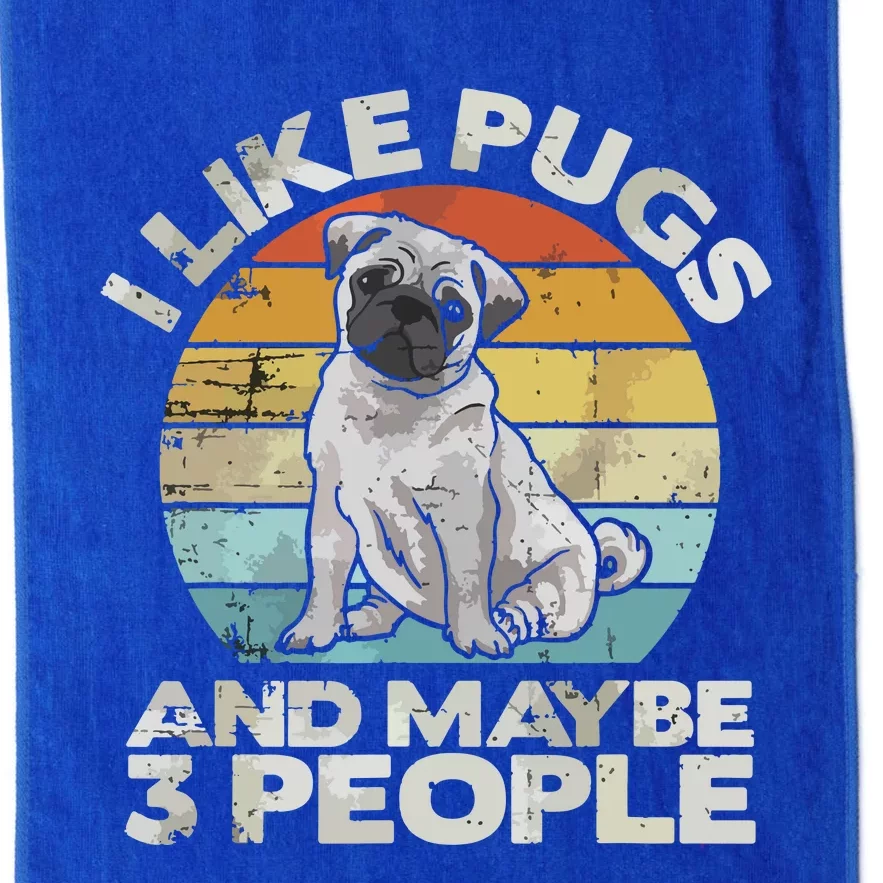 Pug Lover Dog Lover Gift Retro Pug Platinum Collection Golf Towel