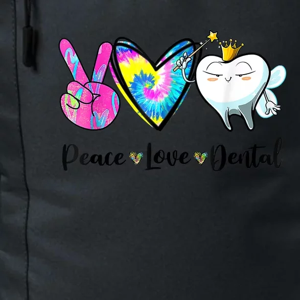 Peace Love Dental Hygienist Dental Assistant Dentist Office Daily Commute Backpack