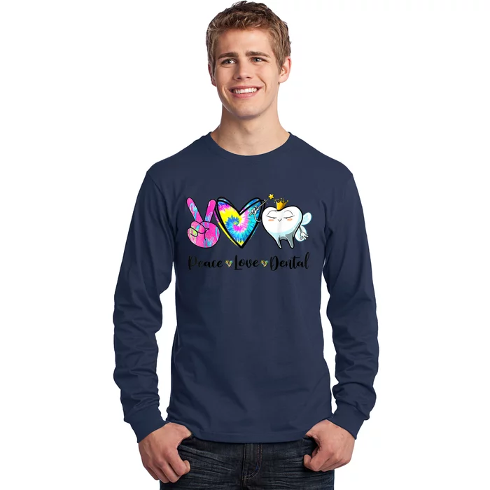 Peace Love Dental Hygienist Dental Assistant Dentist Office Long Sleeve Shirt