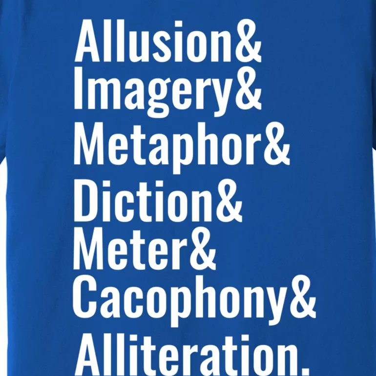 Poetry Literary Devices Literature Words Quote Great Gift Premium T-Shirt