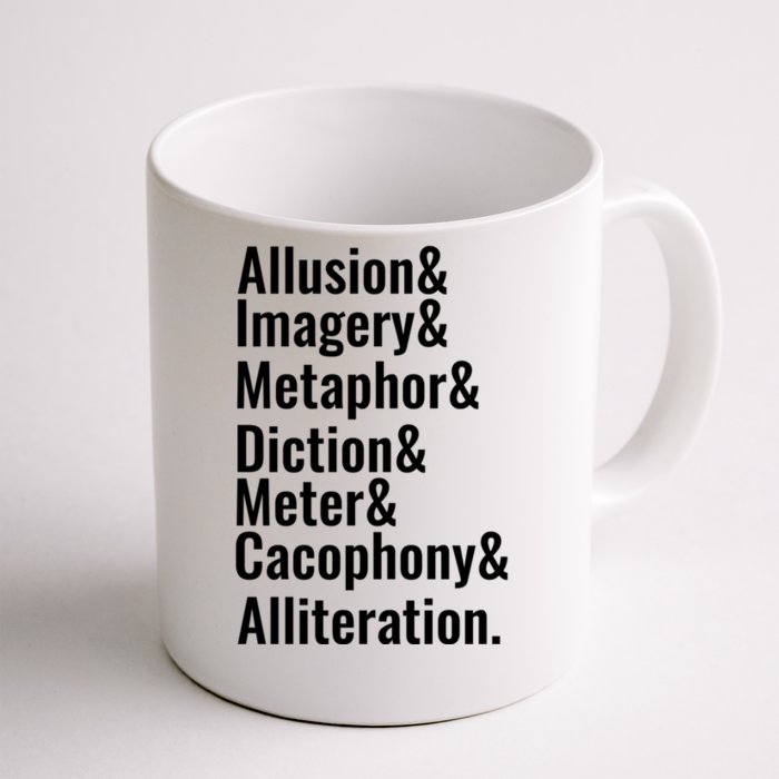 Poetry Literary Devices Literature Words Quote Great Gift Front & Back Coffee Mug