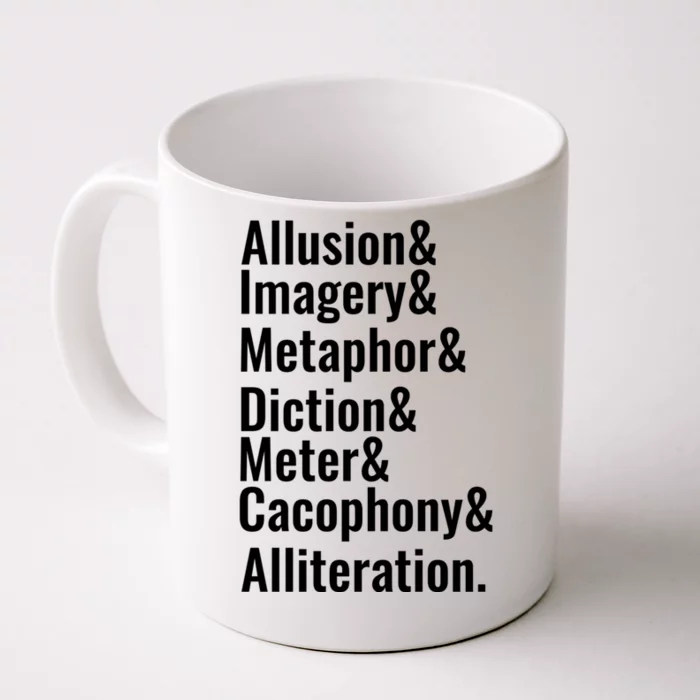 Poetry Literary Devices Literature Words Quote Great Gift Front & Back Coffee Mug