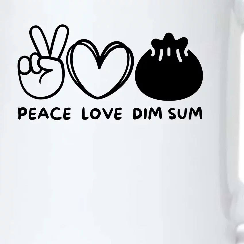 Peace Love Dim Sum Retro Dim Sum Lover Food Lover Black Color Changing Mug