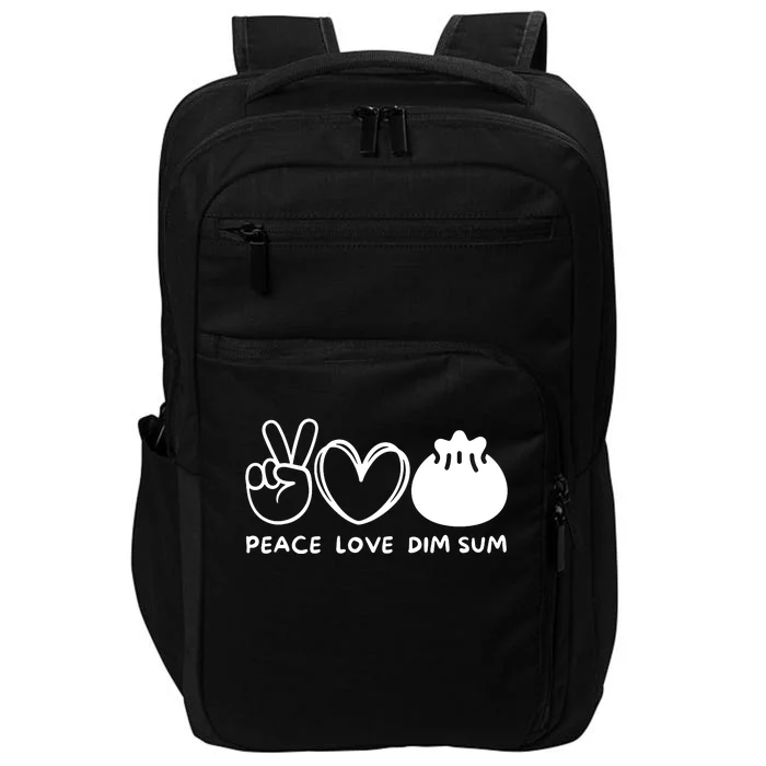 Peace Love Dim Sum Retro Dim Sum Lover Food Lover Impact Tech Backpack