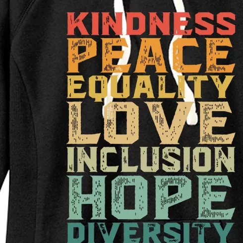 Peace Love Diversity Inclusion Equality Black History Month Women's Fleece Hoodie