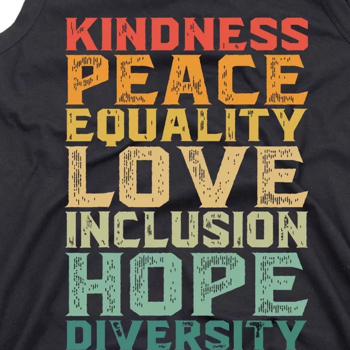 Peace Love Diversity Inclusion Equality Black History Month Tank Top