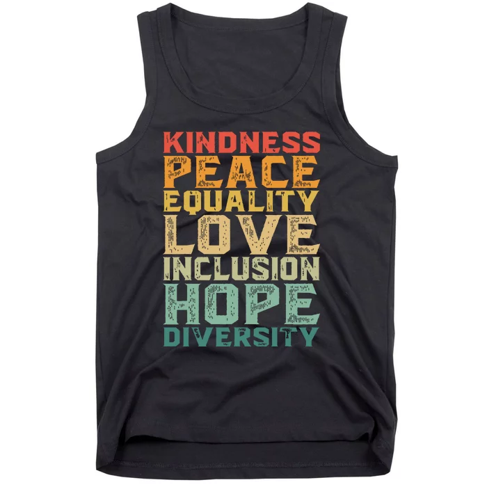 Peace Love Diversity Inclusion Equality Black History Month Tank Top