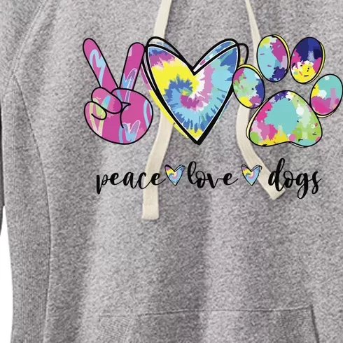 Peace Love Dogs Lover Puppy Paw Dog Women's Fleece Hoodie